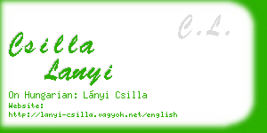 csilla lanyi business card